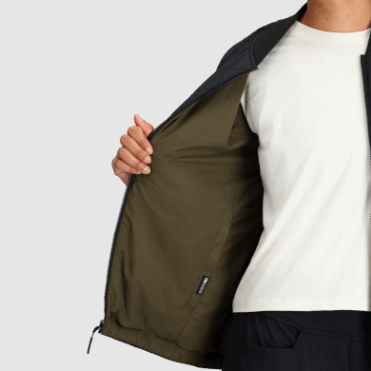 Outdoor Research Omkeerbare Schaduw Bomber Dames Zwart/loden