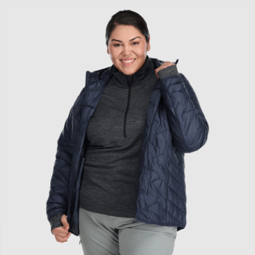 Outdoor Research Superstrand Lt Hoodie-plus Marineblauw Voor Dames