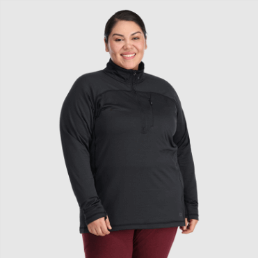 Outdoor Research Vigor Half Zip-plus Zwart Voor Dames