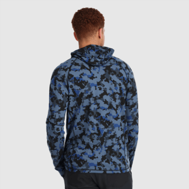Outdoor Research Alpine Onset Merino 150 Herensweater Met Capuchon Marineblauw Camo