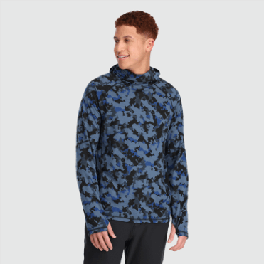 Outdoor Research Alpine Onset Merino 150 Herensweater Met Capuchon Marineblauw Camo