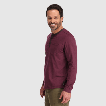 Outdoor Research Heren Bariton L/s Henley Kalamata Heather
