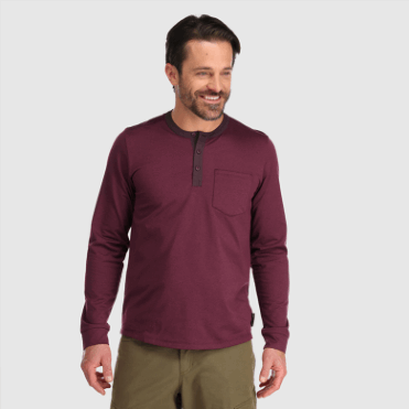 Outdoor Research Heren Bariton L/s Henley Kalamata Heather