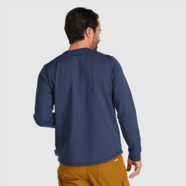 Outdoor Research Heren Bariton L/s Henley Marineblauw