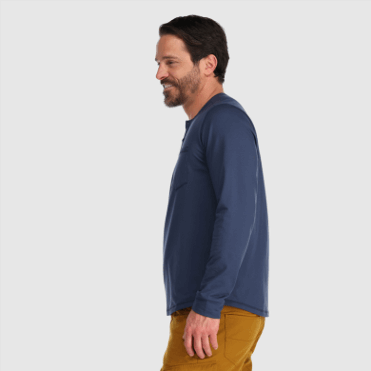 Outdoor Research Heren Bariton L/s Henley Marineblauw