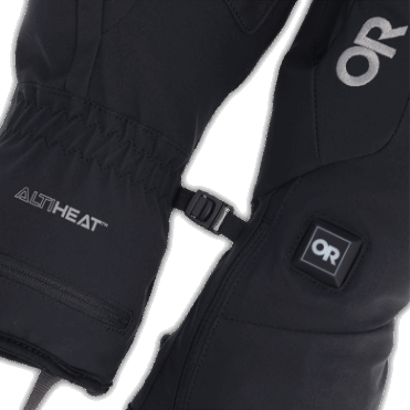 Outdoor Research Heren Sureshot Verwarmde Softshell Handschoenen Zwart